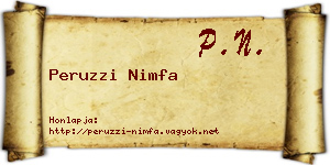 Peruzzi Nimfa névjegykártya